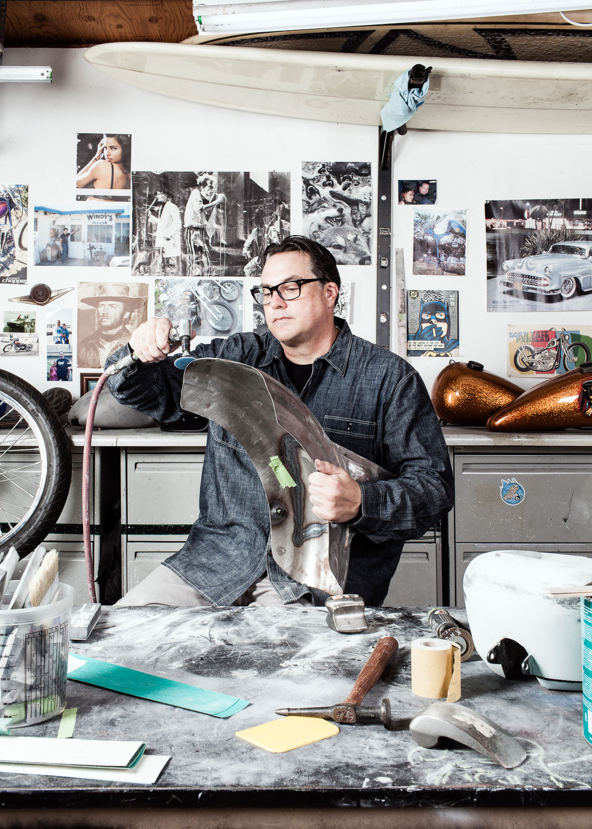 Gary Gastmeyer, Mazda senior modeler & motorcycle paint finishing and polishing. Meet the makers | Los Angeles | Editorial and Commercial Photographer Patrick Strattner