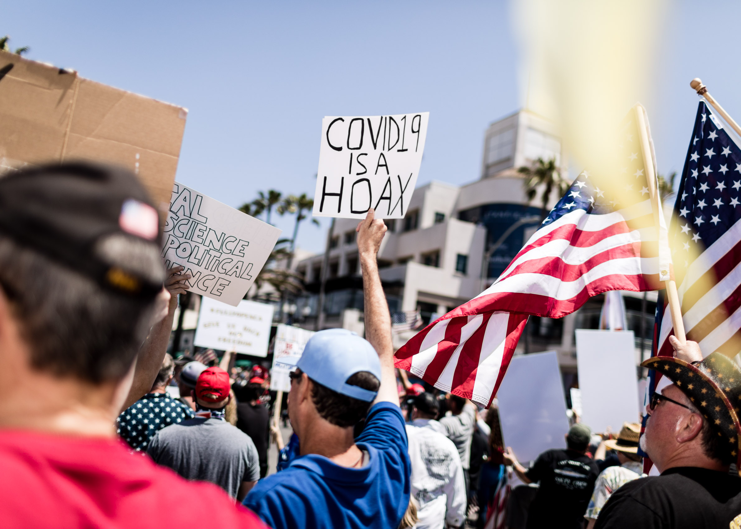 COVID-19 anti lockdown protest | Los Angeles | Editorial and Commercial Photographer Patrick Strattner