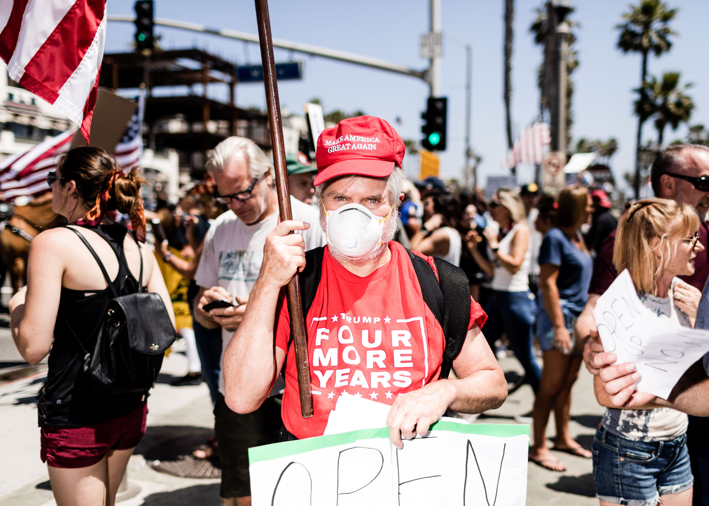 COVID-19 anti lockdown protest | Los Angeles | Editorial and Commercial Photographer Patrick Strattner